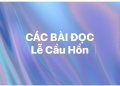 Các bài đọc lễ cầu hồn dành cho các dịp lễ cầu nguyện an...